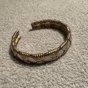 Vintage‎ Beautiful Gold and Silver tone slightly flexible bracelet